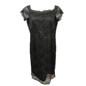 WORTHINGTON- Little black lace overlay dress